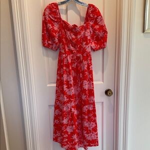 Beatrice Red Floral Dress
